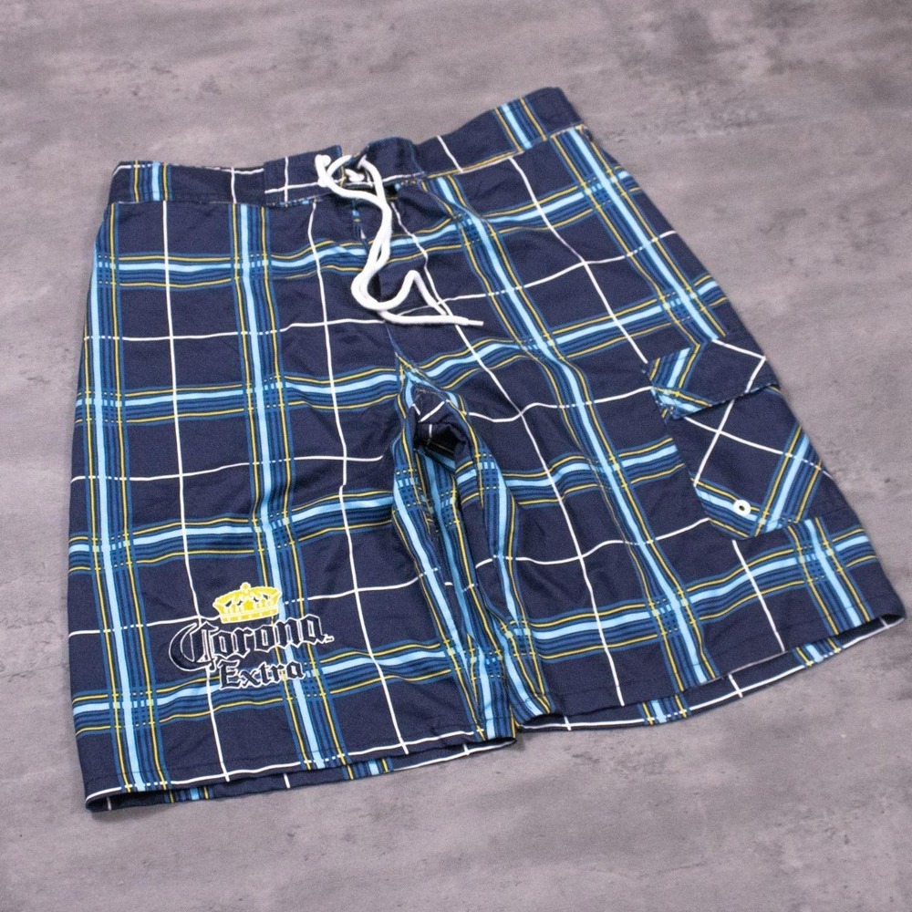 Y2K 2000's 00's Corona Navy/Blue/Yellow Baggy Relax Fit Wide Legged Short's